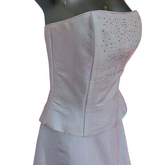 Vintage Jessica McClintock Gunne Sax Prom Dress Light Purple Iridescent Size 3 - Picture 5 of 11